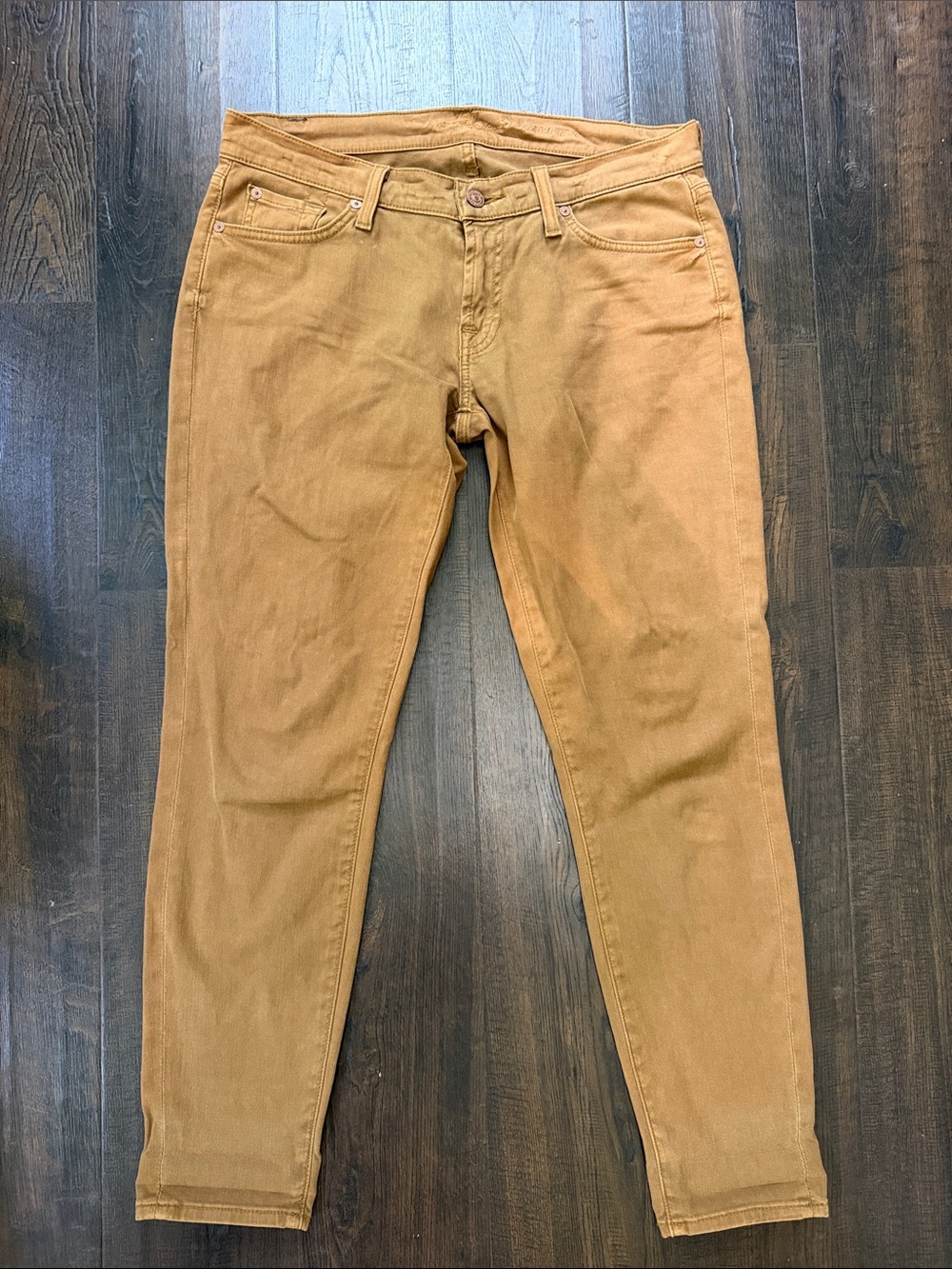 7 For All Mankind Skinny Jeans in Camel